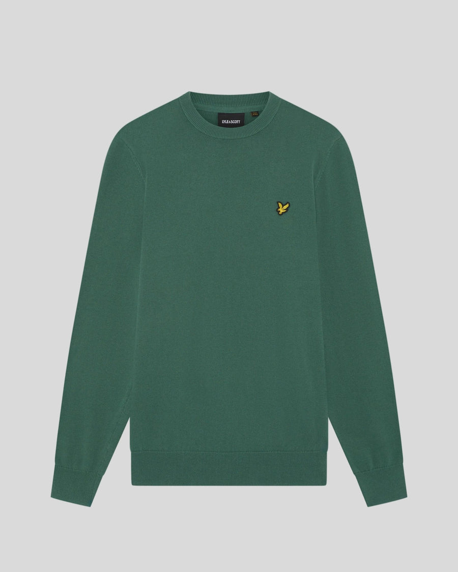 Maglione girocollo in cotone, colore Everglade