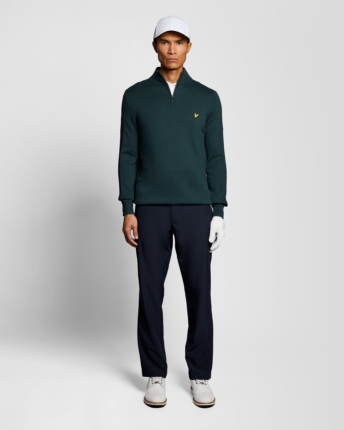 Pull à fermeture éclair 1/4 en mélange de coton pour homme, modèle « Mediterranea »