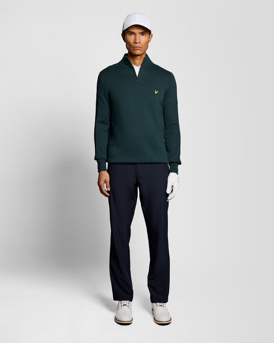 Pull à fermeture éclair 1/4 en mélange de coton pour homme, modèle « Mediterranea »