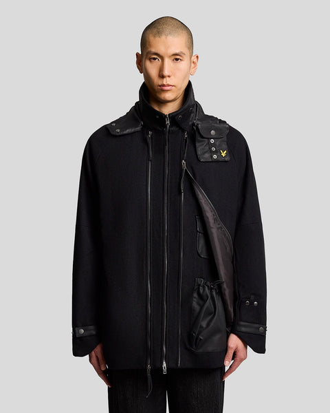Lyle & Scott Men's Multi Pocket Utility Jacket in Jet Black