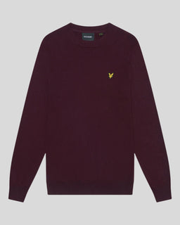 Pullover aus Baumwolle und Merinowolle mit Rundhalsausschnitt