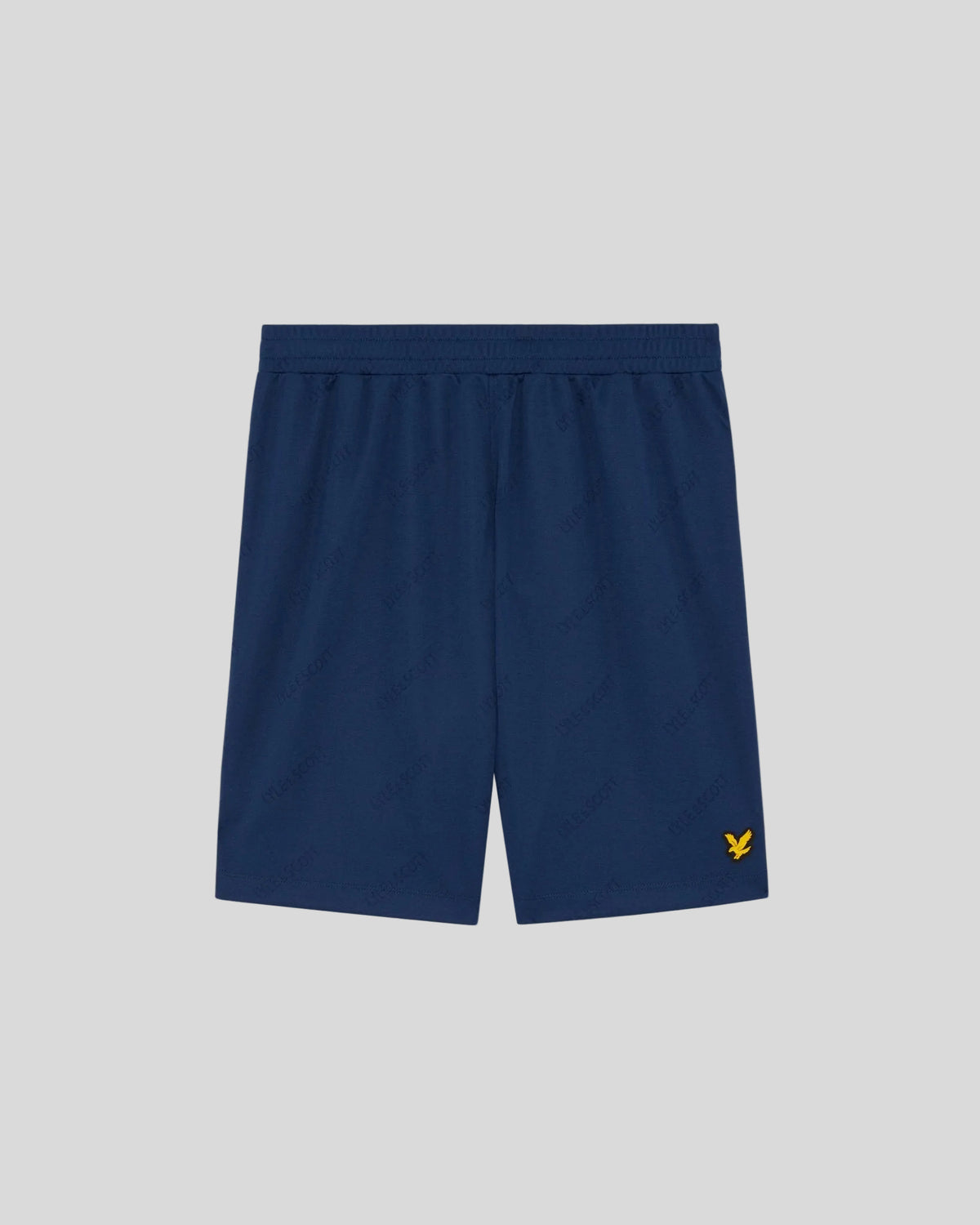 Pantalones cortos de fútbol con el logotipo en relieve, en color azul marino y rosa peonía
