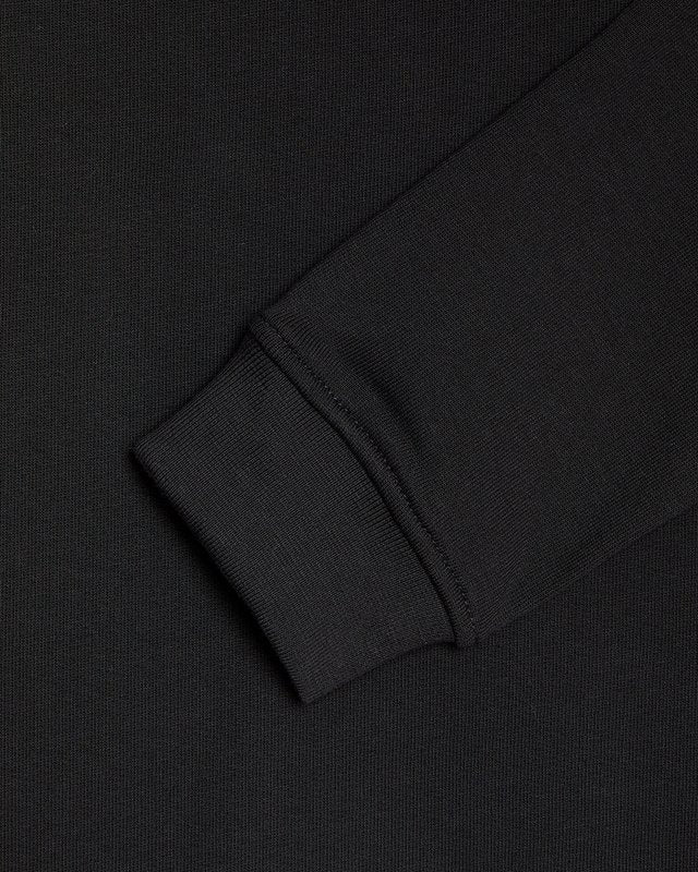 Sweat-shirt classique à col rond pour garçon, couleur noir de jais