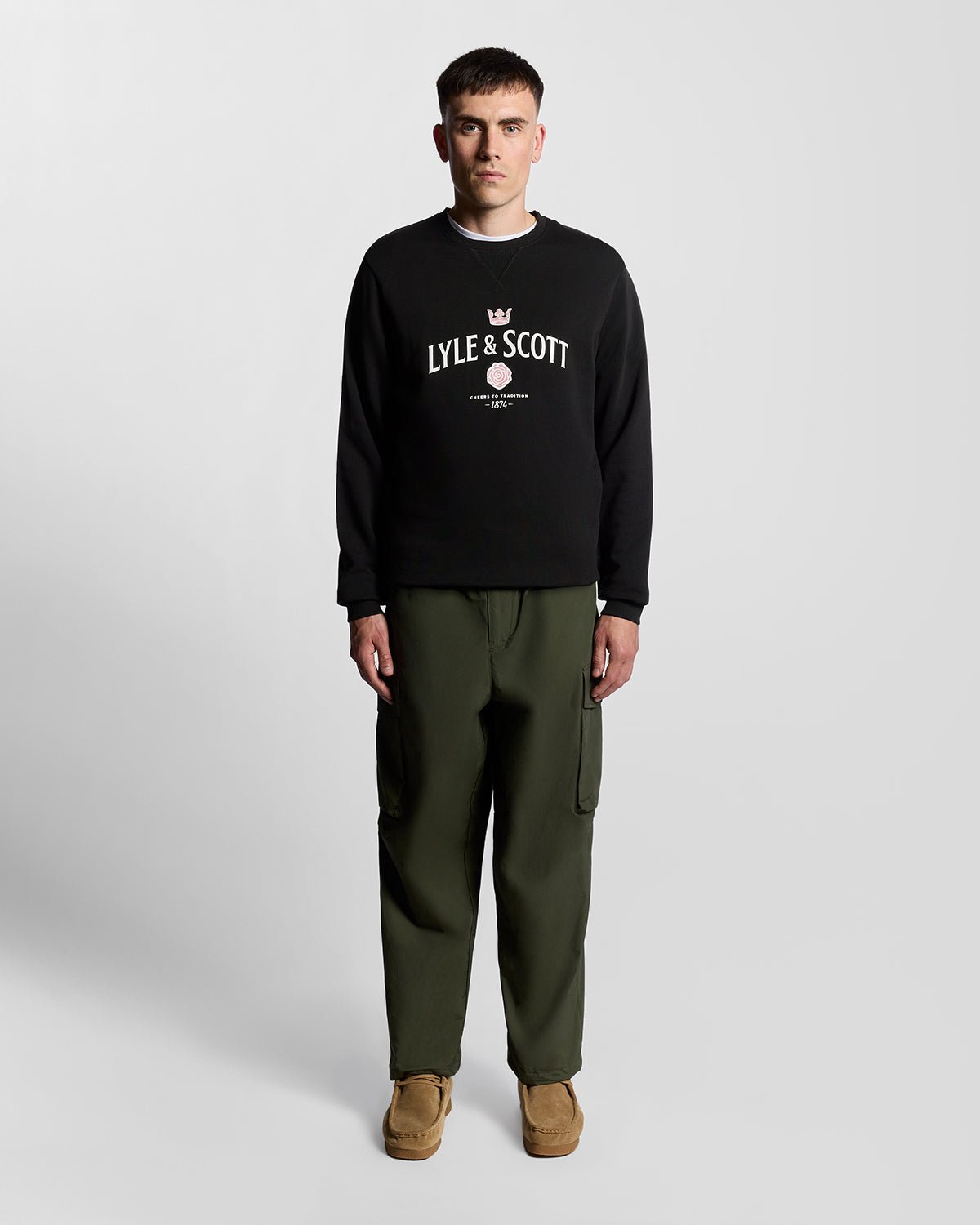 lyle & scott Cheers Graphic Crew Neck Sweatshirt Jet Black Online