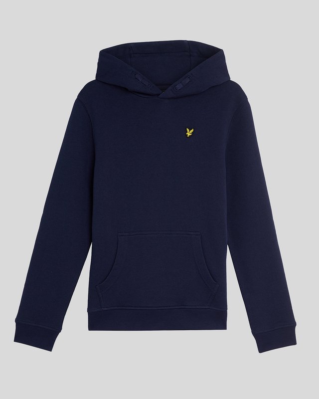 Ragazzo con felpa con cappuccio in cotone Loopback blu navy