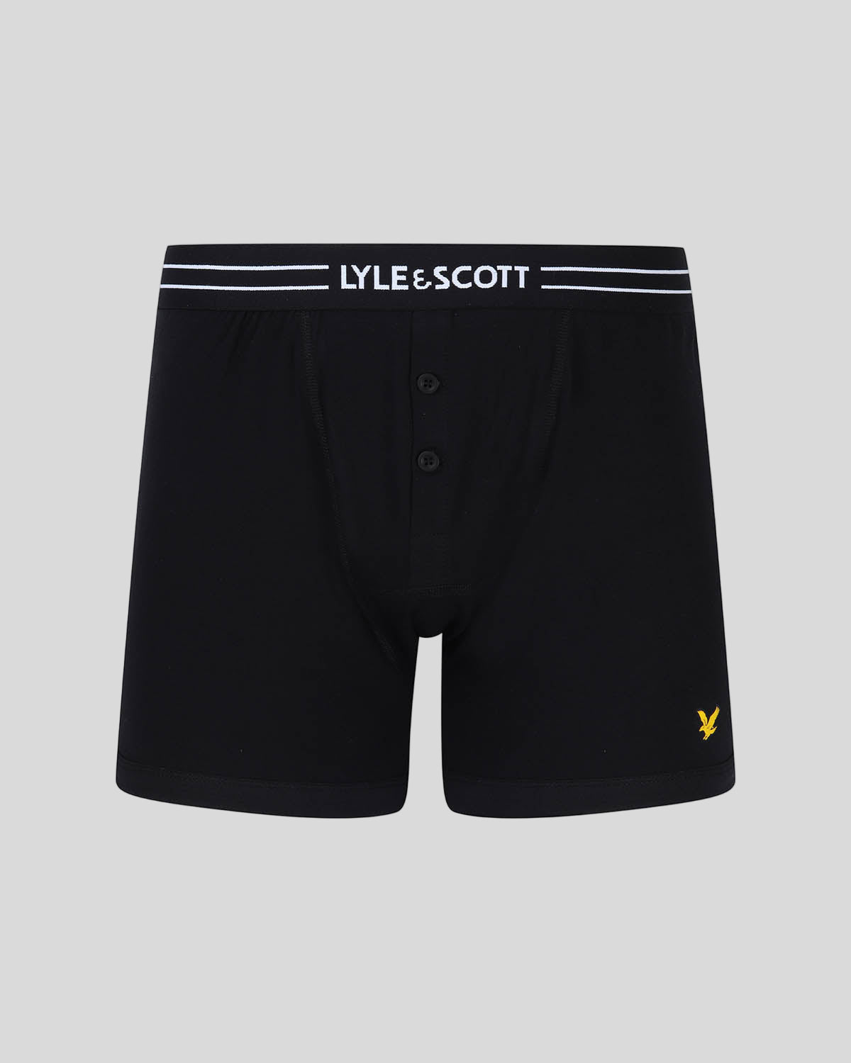 Lot de 3 boxers moulants avec bande élastique à motif aigle, couleur noire