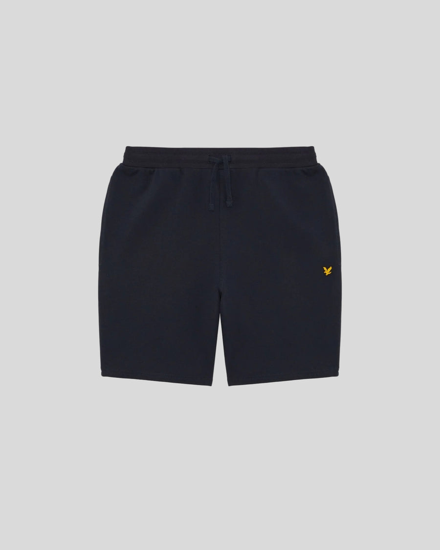 Short de sport en molleton à dos brossé, bleu marine foncé