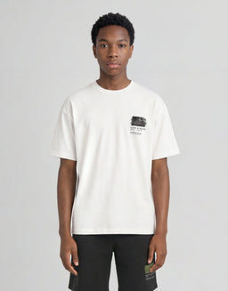 T-shirt med halvtonat monogramtryck