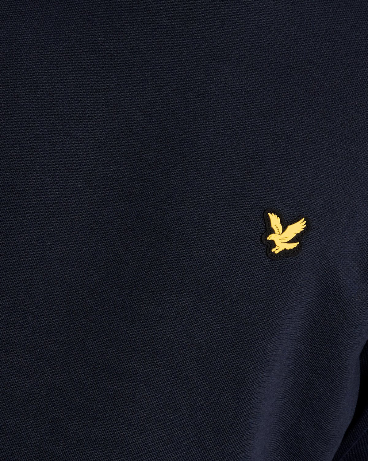 Uomo con felpa a girocollo con nastro sportivo in blu scuro