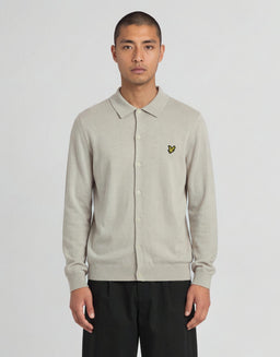 Camisa de punto de algodón y lana merina