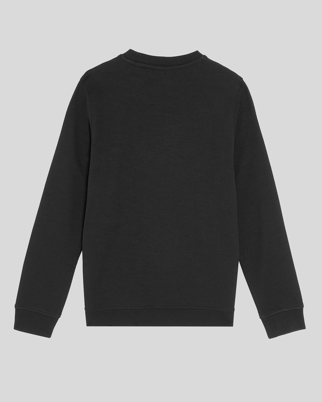 Sweat-shirt à col rond pour garçon avec motif aigle en relief, couleur noir de jais