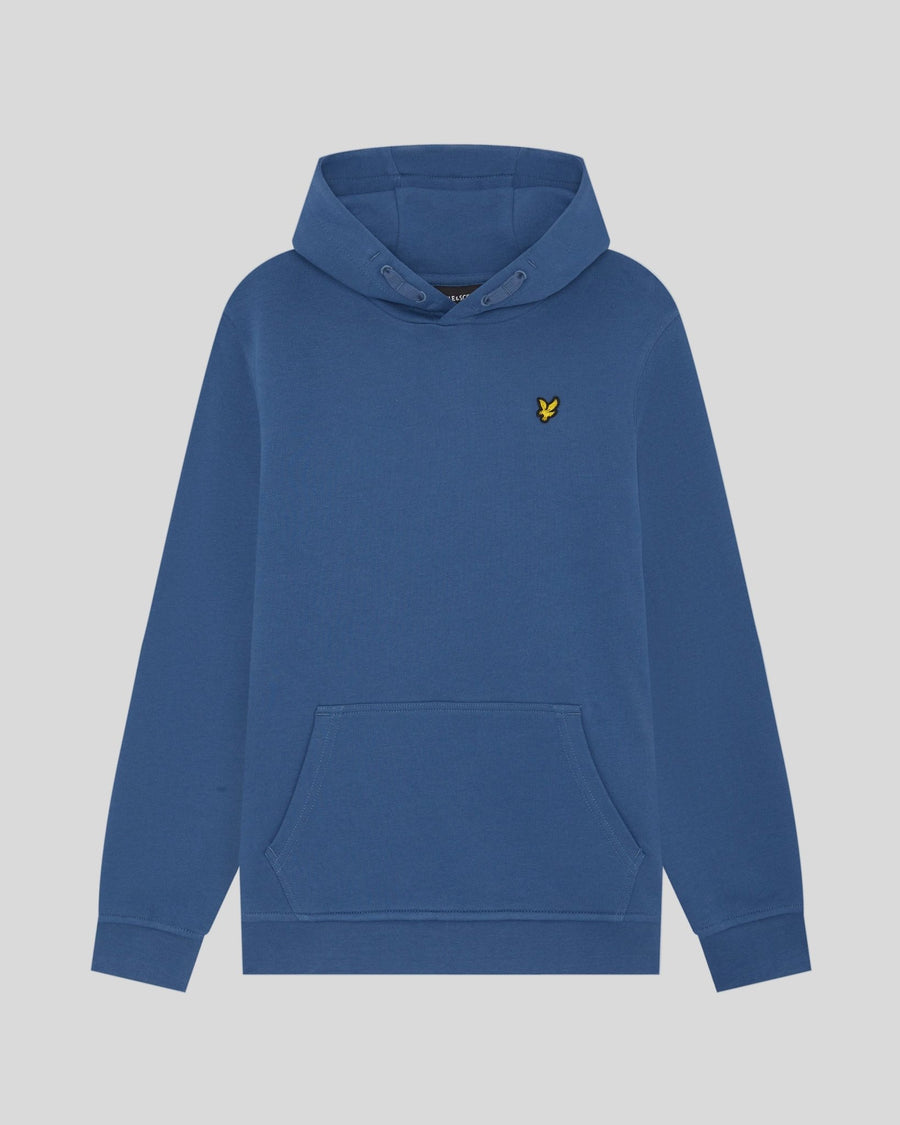 Hombre con sudadera con capucha de algodón Loopback en color azul aciano oscuro