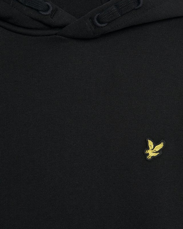 Garçon portant un sweat à capuche en coton Loopback, couleur noir de jais