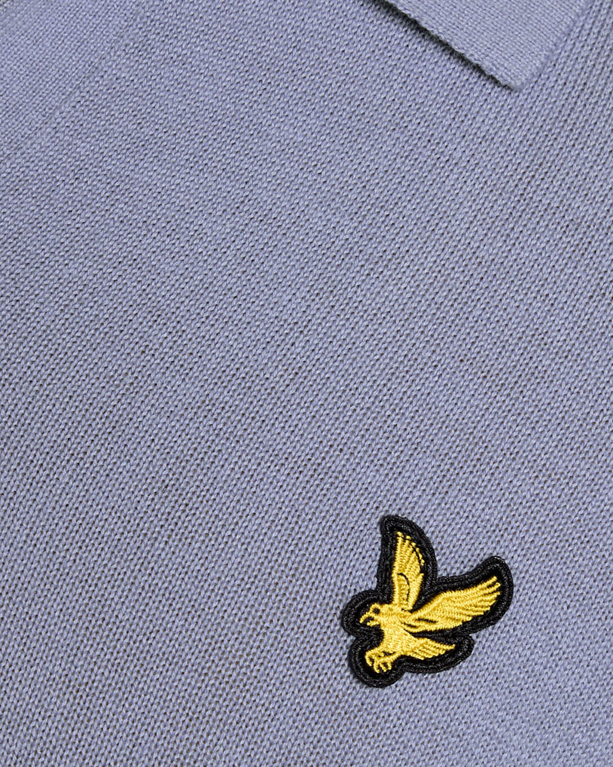Pull à col polo en coton bleu bulle pour homme
