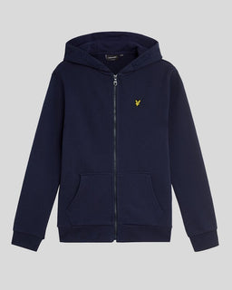 Felpa con cappuccio in cotone Loopback con zip integrale