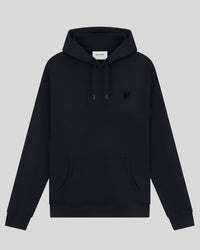 buy men's premium clothing fashion polos jackets -  Lyle & Scott Men's Tonal Eagle Pullover Hoodie in Jet Black