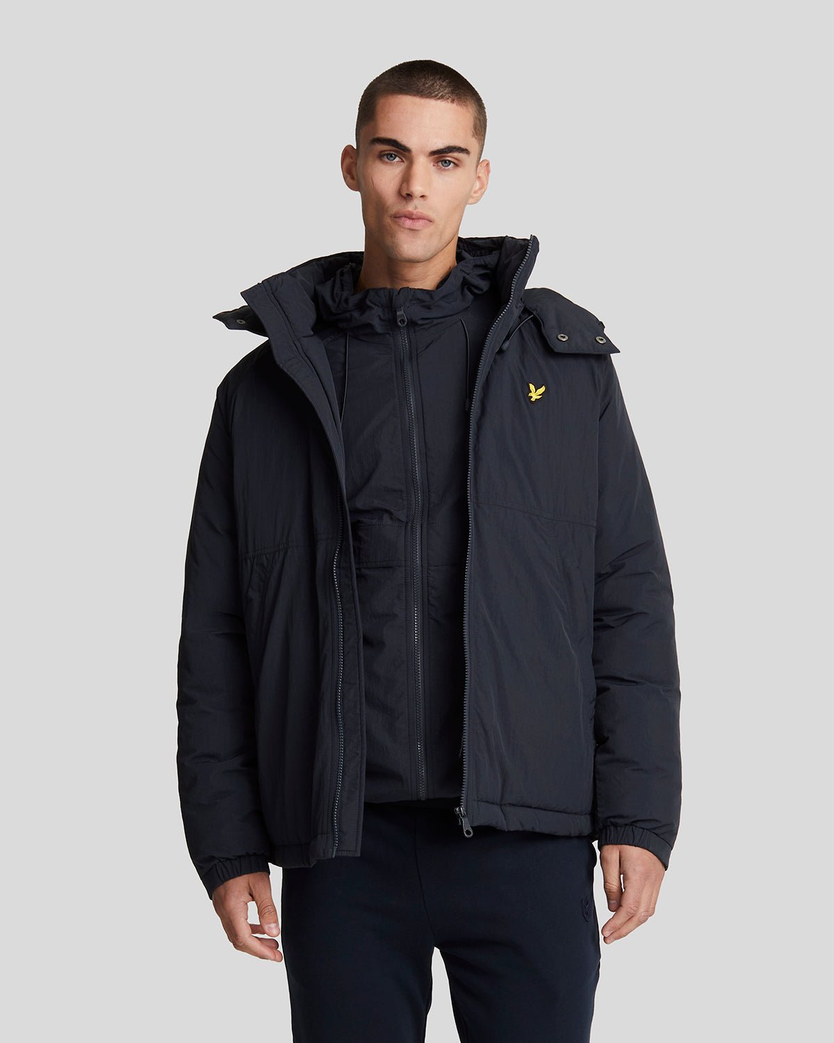 Lyle Scott Men s Padded Puffer Jacket in Dark Navy