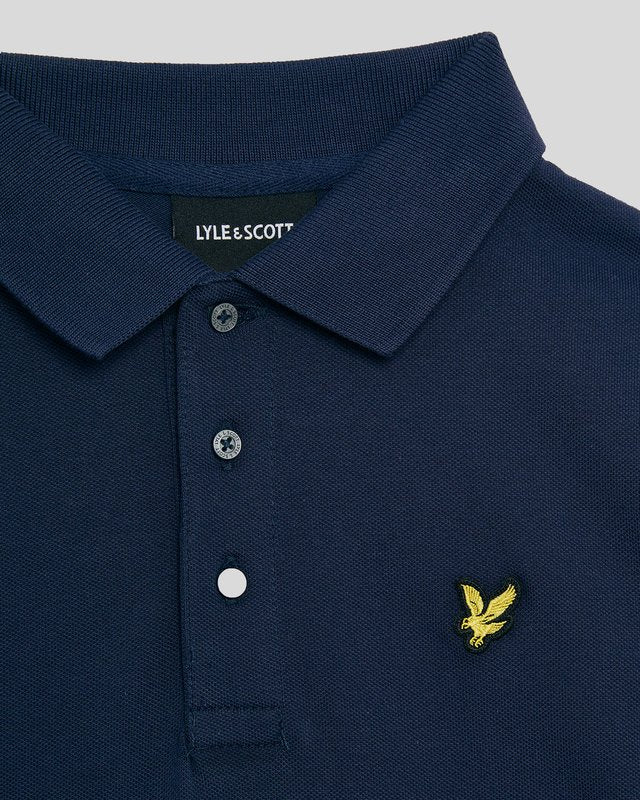 Ragazzo con polo in cotone blu scuro