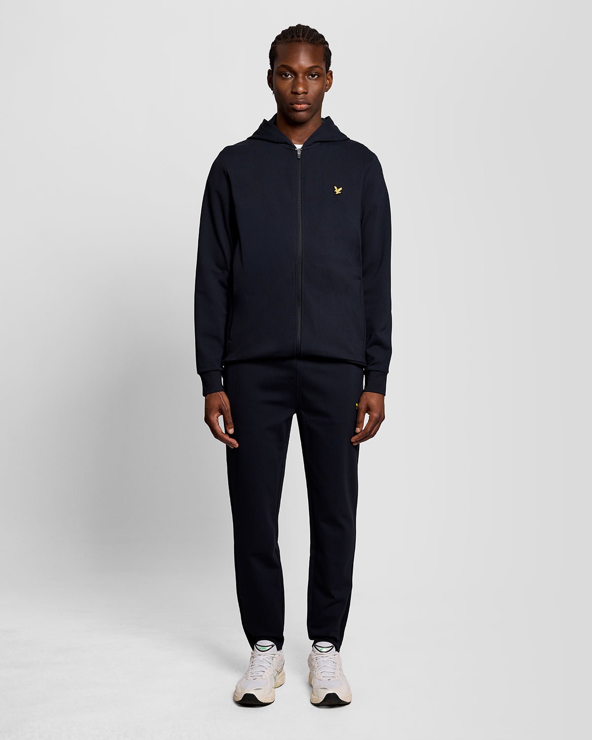 Sweat à capuche léger de sport à fermeture éclair intégrale pour homme, bleu marine foncé
