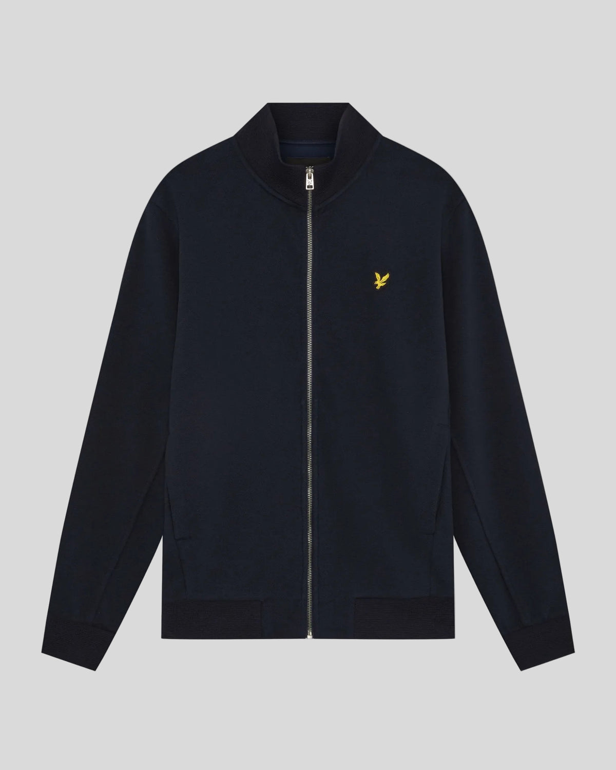 Uomo con giacca da tuta in misto cotone blu scuro