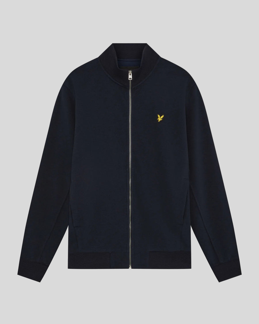 Uomo con giacca da tuta in misto cotone blu scuro