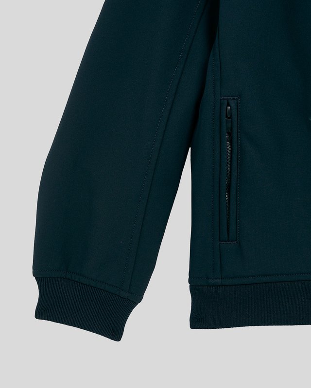 Veste à capuche Softshell pour garçon, bleu marine foncé