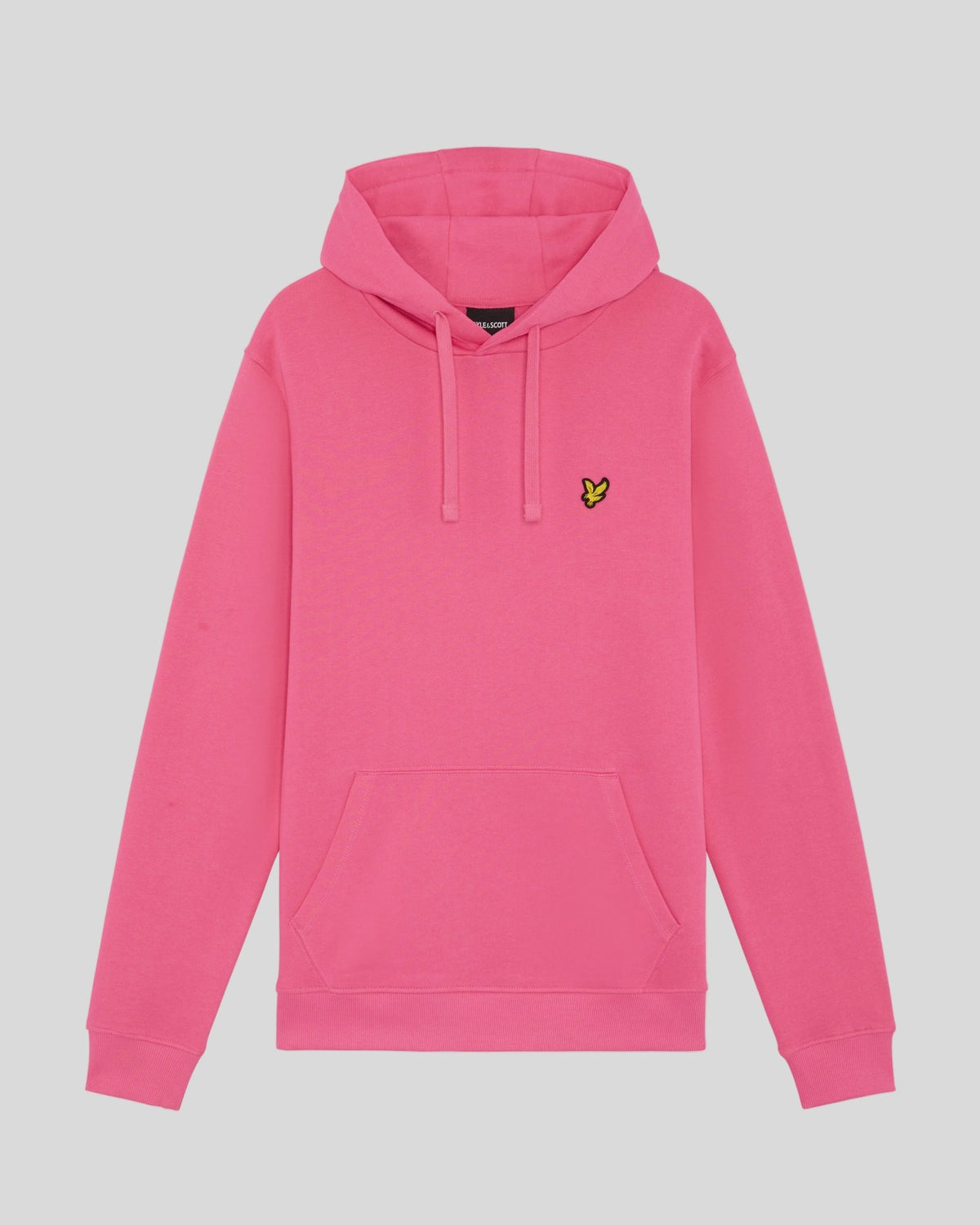 Uomo con felpa con cappuccio Loopback in cotone rosa shocking