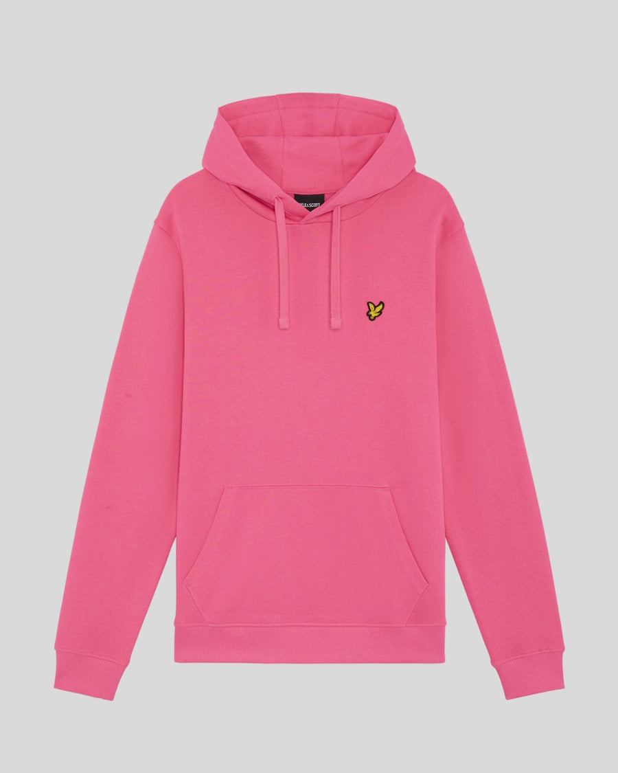 Uomo con felpa con cappuccio Loopback in cotone rosa shocking