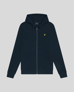 Felpa con cappuccio in cotone Loopback con zip integrale