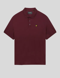 buy men's premium clothing fashion polos jackets -  Lyle & Scott Men's Plain Polo Shirt Plus in Burgundy