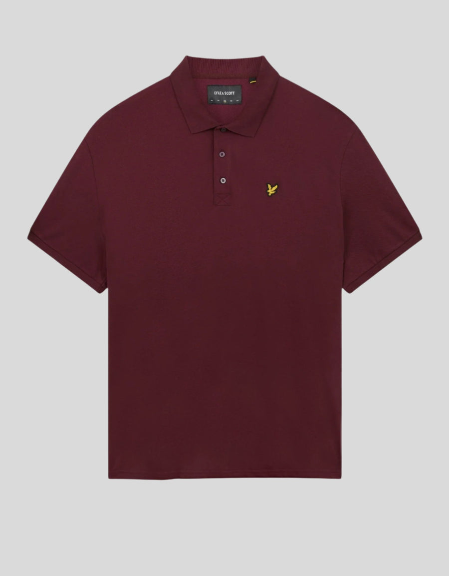 Polo en coton bordeaux